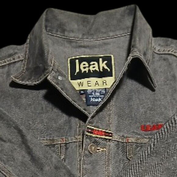 Vintage 90's Hip Hop Streetwear / Leak Wear Denim Jacket